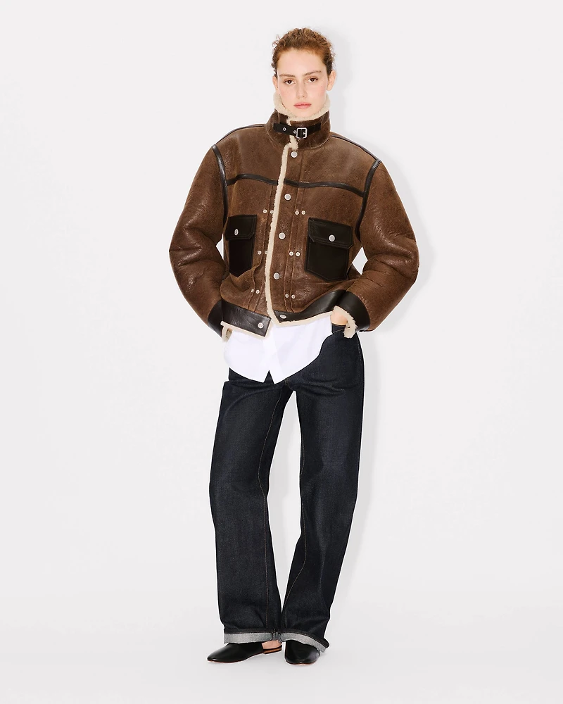 Genderless shearling trucket jacket