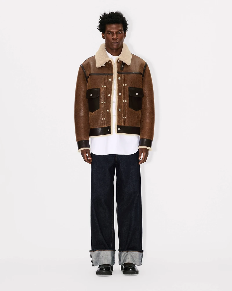 Genderless shearling trucket jacket