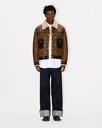 Genderless shearling trucket jacket