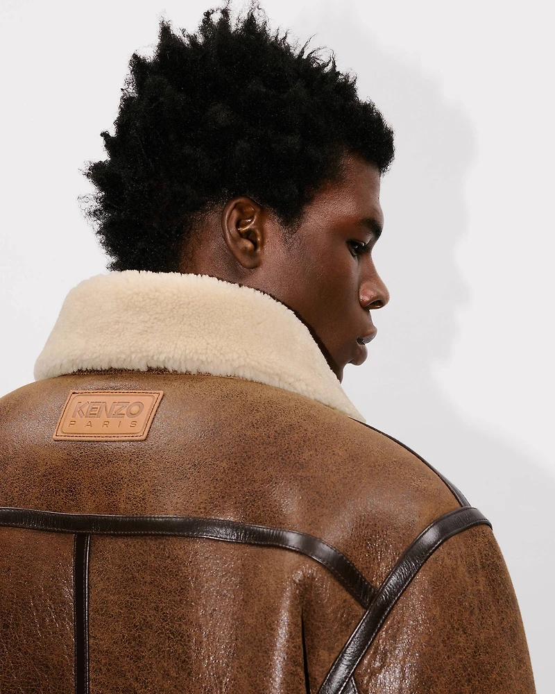 Genderless shearling trucket jacket