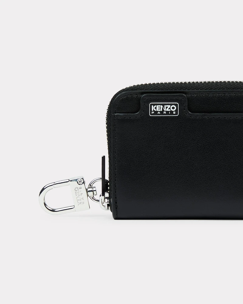 'KENZO Tab' key holder in leather