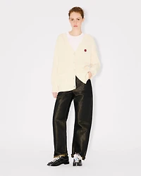 'Boke Flower' loose knit cardigan cotton and wool