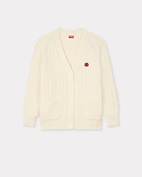 'Boke Flower' loose knit cardigan cotton and wool