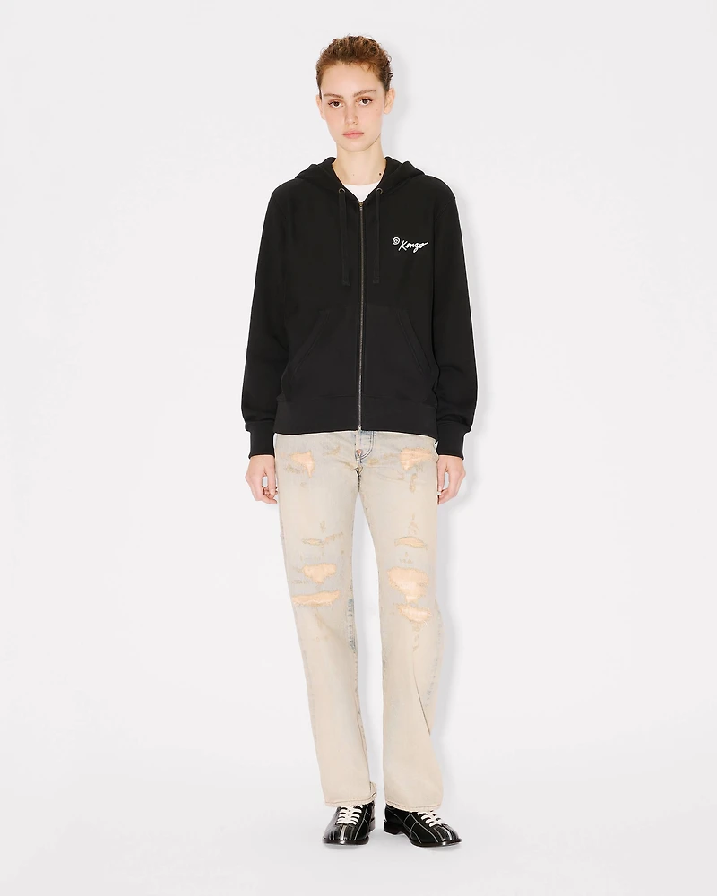 'KENZO Wild Tiger' zip up hoodie cotton