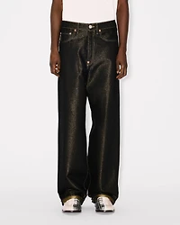 Turn up wide fit jeans japanese denim