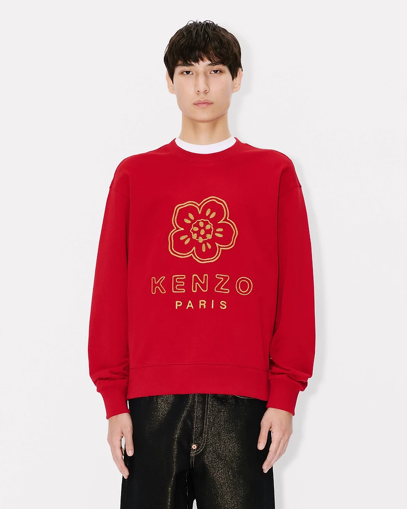 'Boke Flower' embroidered sweatshirt cotton