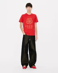 'Boke Flower' embroidered slim T-shirt cotton