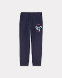 Embroidered cotton jogging bottoms