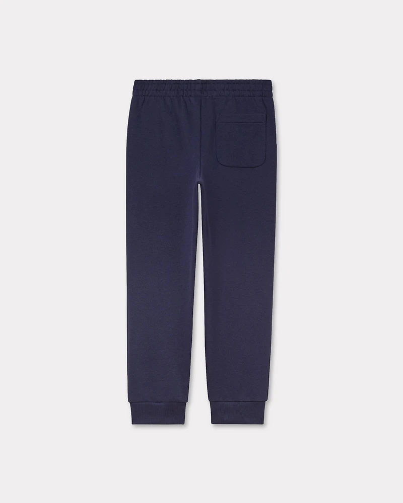 Embroidered cotton jogging bottoms