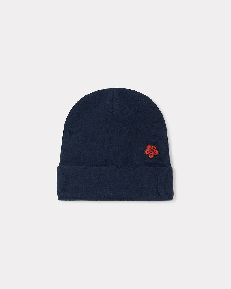Embroidered hat a cotton and wool blend