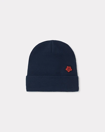 Embroidered hat a cotton and wool blend