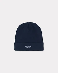 Embroidered hat a cotton and wool blend