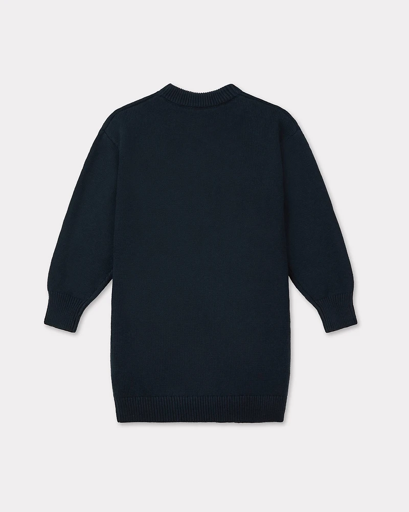 Dress a cotton and wool blend
