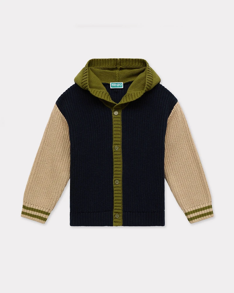 'Wonder Space' knitted cardigan cotton and wool
