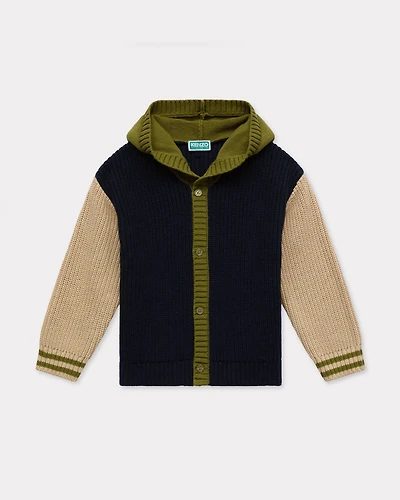 'Wonder Space' knitted cardigan cotton and wool