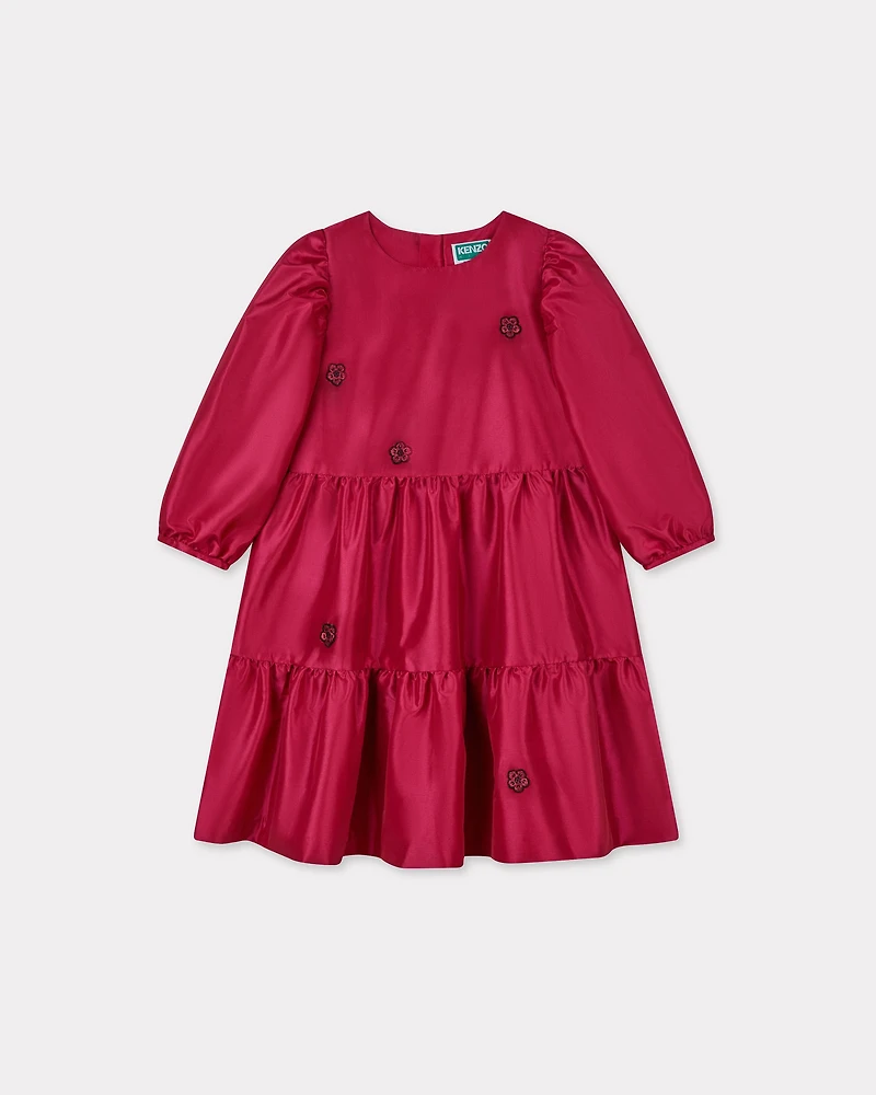 'Festive' embroidered taffeta dress