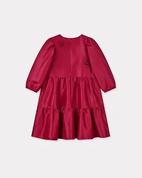 'Festive' embroidered taffeta dress