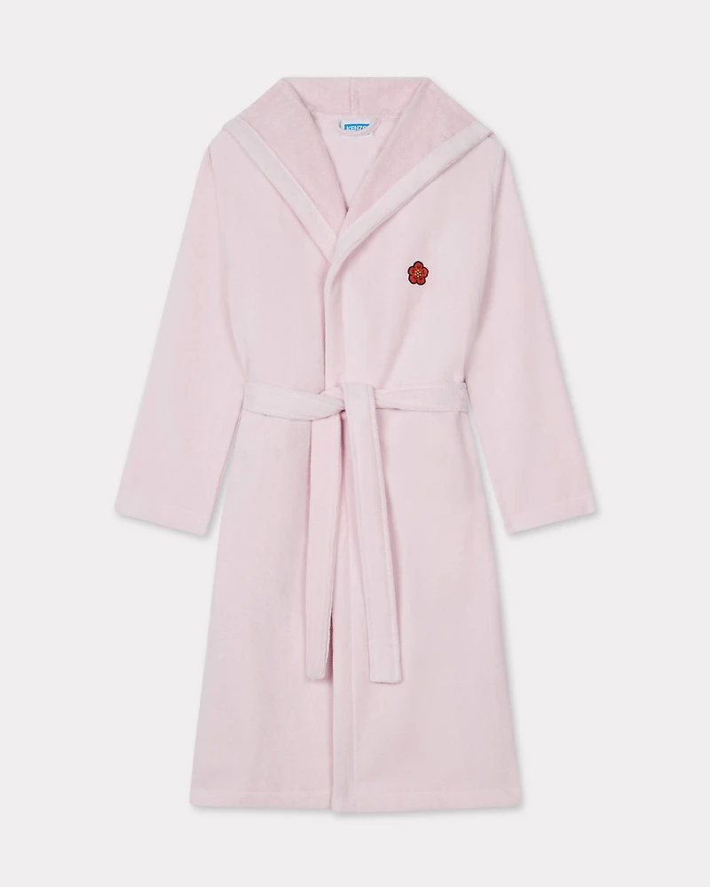 KENZO Boke' unisex embroidered hooded dressing gown velour