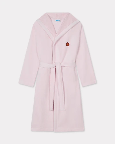 KENZO Boke' unisex embroidered hooded dressing gown velour