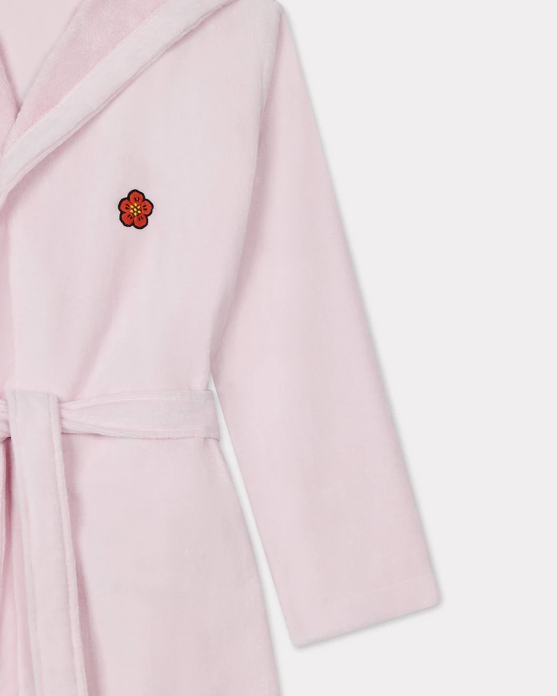 KENZO Boke' unisex embroidered hooded dressing gown velour