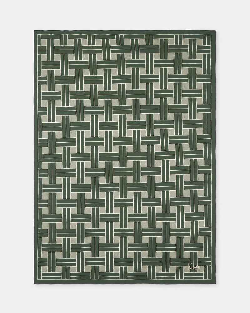 'KENZO Weave' embroidered knit plaid