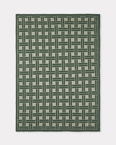 'KENZO Weave' embroidered knit plaid