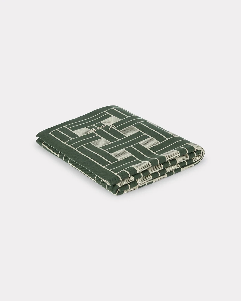 'KENZO Weave' embroidered knit plaid