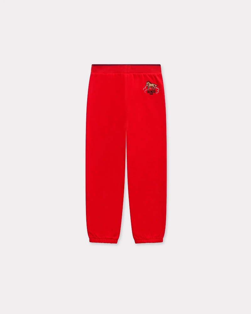 'Lunar New Year' embroidered jogging pants french terry