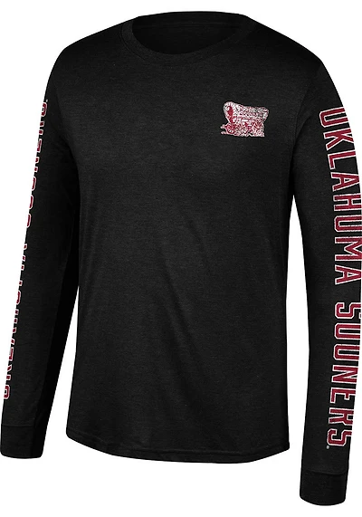 Oklahoma Sooners Black Heritage Long Sleeve Fashion T Shirt
