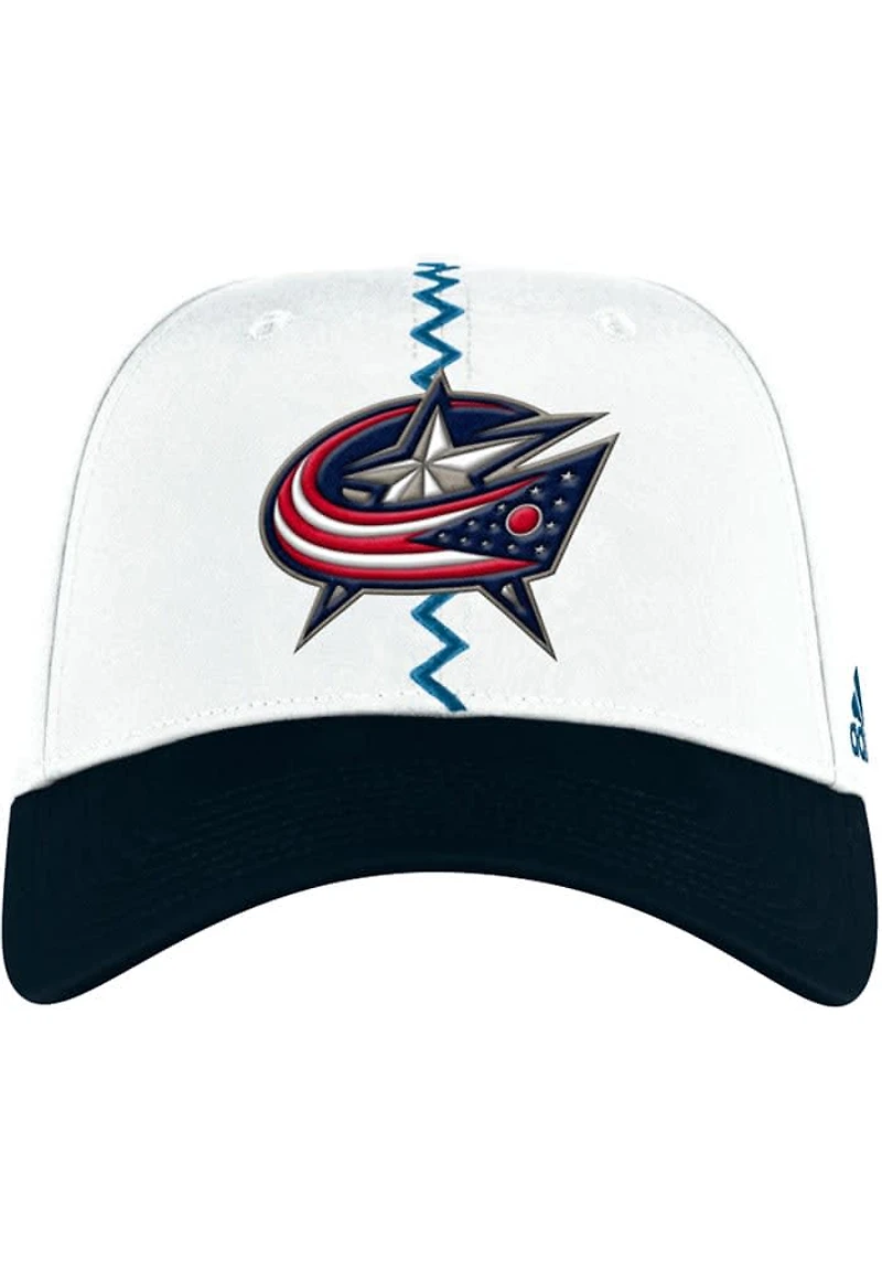 Rally House Adidas Columbus Blue Jackets Mens White 2022 Reverse