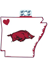 Rally House Arkansas Razorbacks State Shape Stickers - Red | Liberty Center