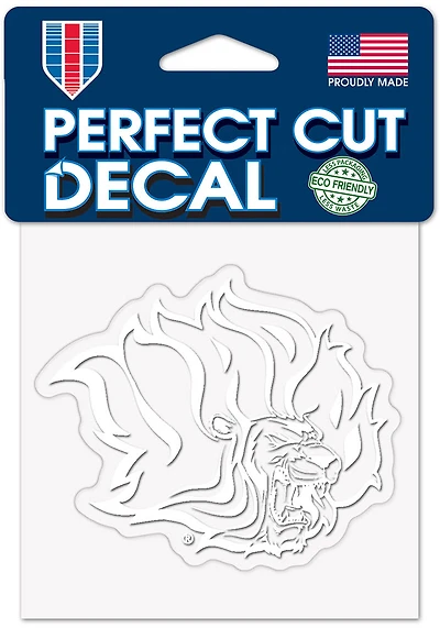 Arkansas Pine Bluff Golden Lions 4x4 White Auto Decal - White