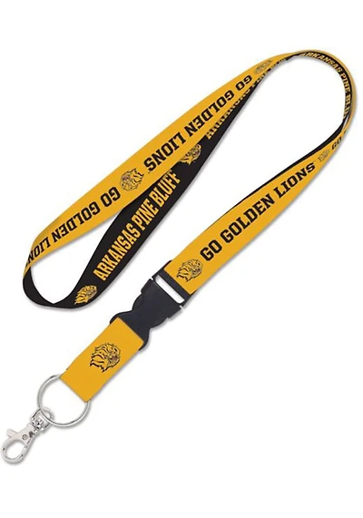 Arkansas Pine Bluff Golden Lions Slogan Lanyard - Yellow