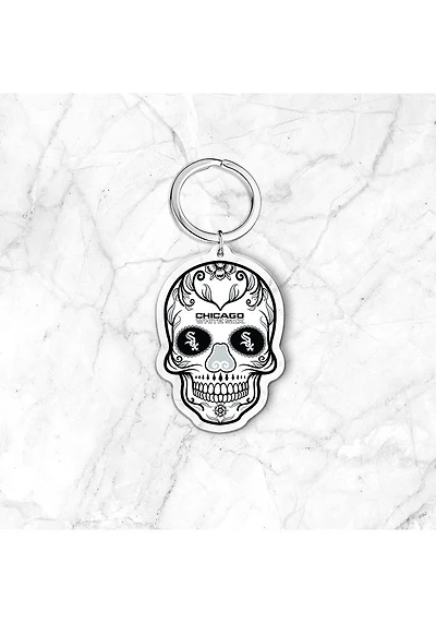 Chicago White Sox Sugar Skull Keychain