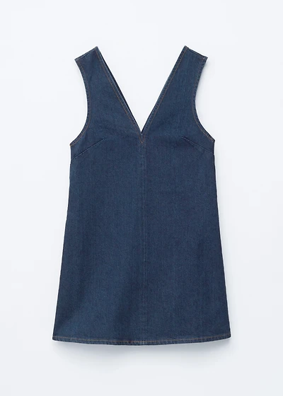 cos v neck denim dress COS + Organic Cotton Denim Dress