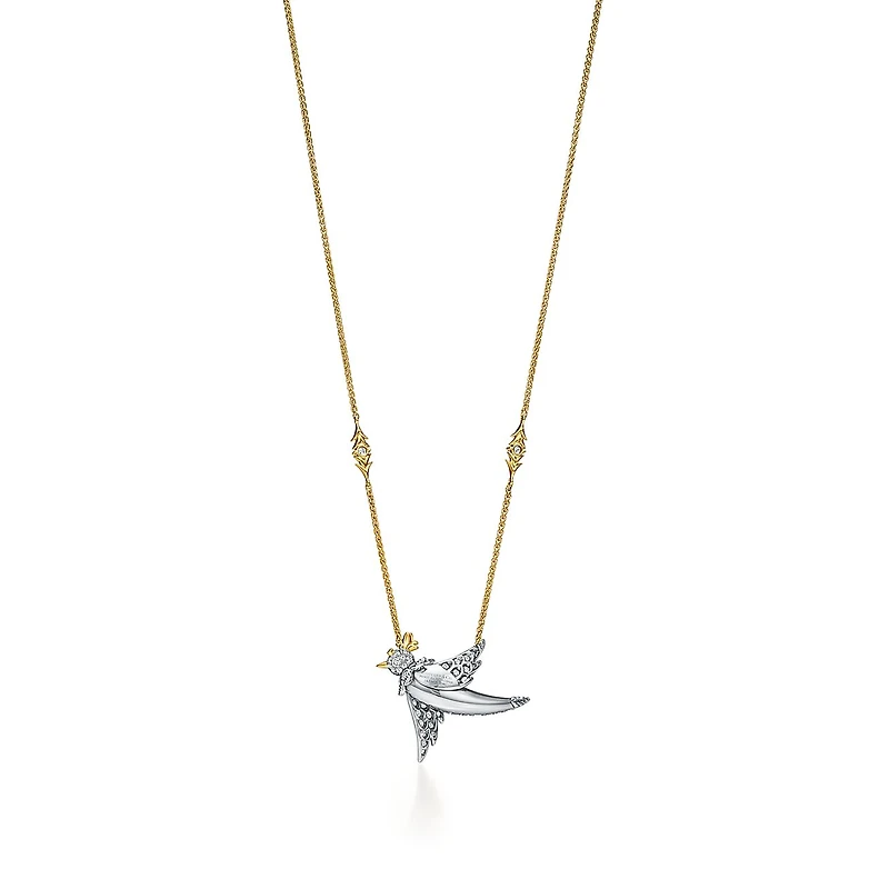 Bird on a Rock by Tiffany Bird Pendant
