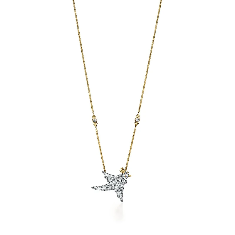 Bird on a Rock by Tiffany Bird Pendant