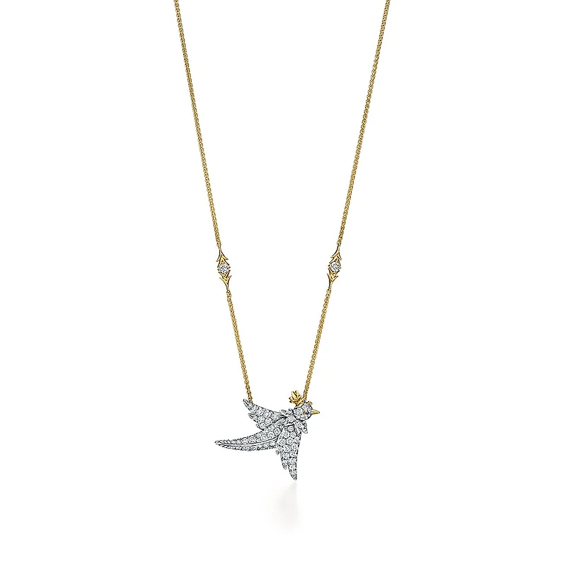 Bird on a Rock by Tiffany Bird Pendant