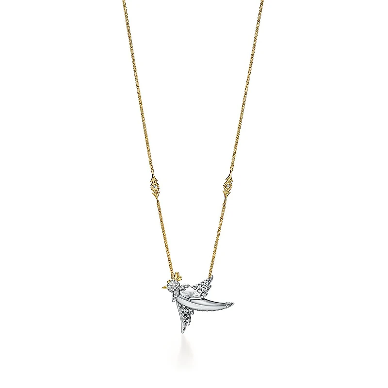 Bird on a Rock by Tiffany Bird Pendant