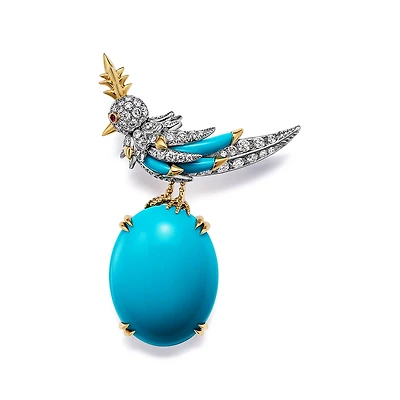 Bird on a Rock by Tiffany Brooch