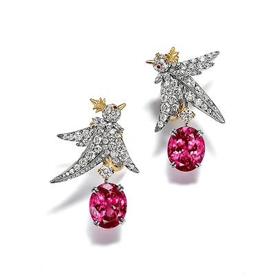 Bird on a Rock by Tiffany Drop Earrings