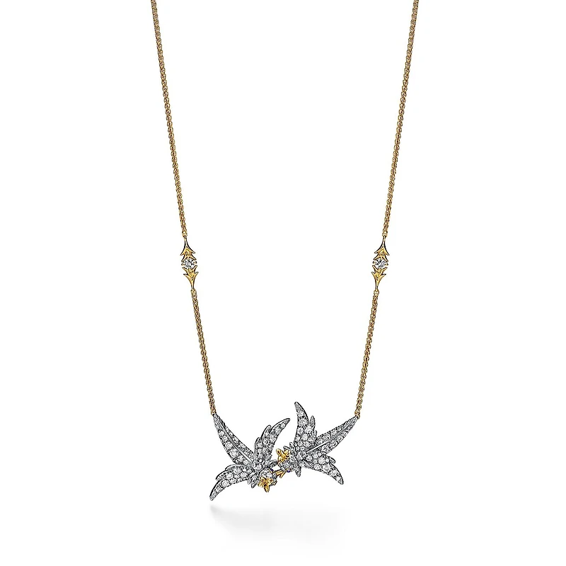 Bird on a Rock by Tiffany Lovebirds Pendant