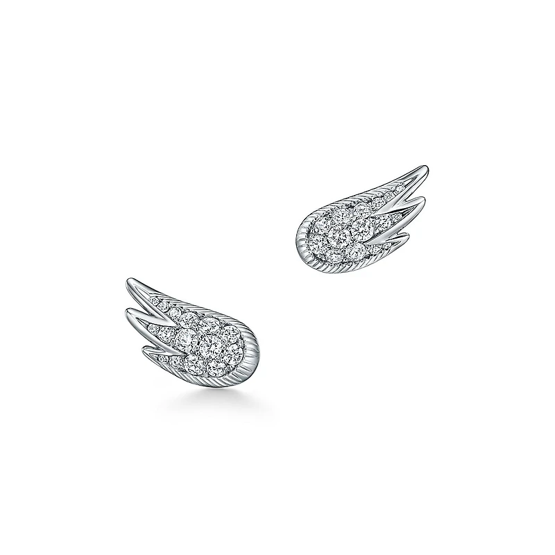 Bird on a Rock by Tiffany Wings Drop Earrings