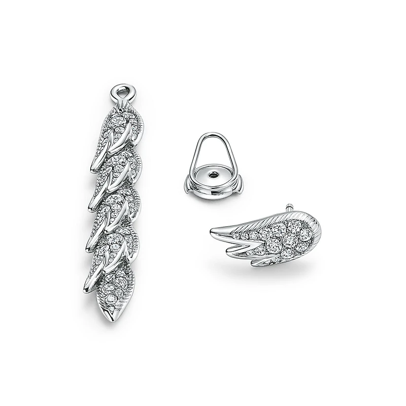 Bird on a Rock by Tiffany Wings Drop Earrings