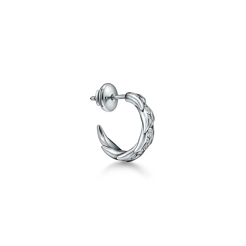 Bird on a Rock by Tiffany Wings Hoop Earrings
