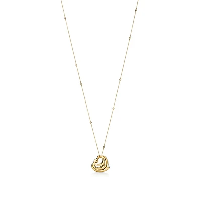 Elsa Peretti® Open Heart and Diamonds by the Yard® Pendant