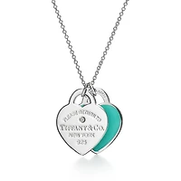 Return to Tiffany™ Blue Double Heart Tag Pendant