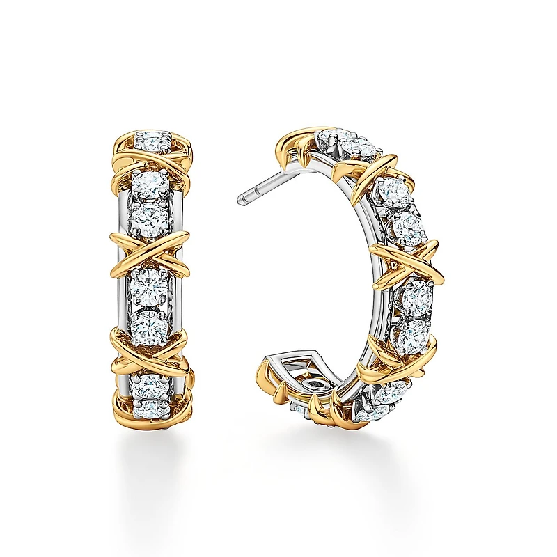 Sixteen Stone by Tiffany Hoop Earrings