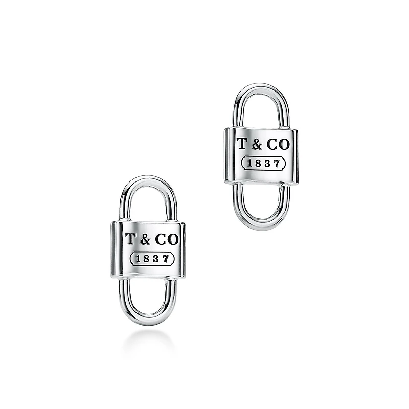 Tiffany 1837™ Small Double Lock Stud Earrings