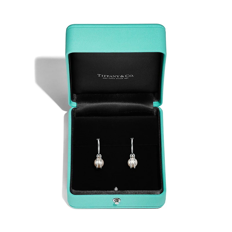 Tiffany HardWear Pearl Hoop Earrings in Sterling Silver